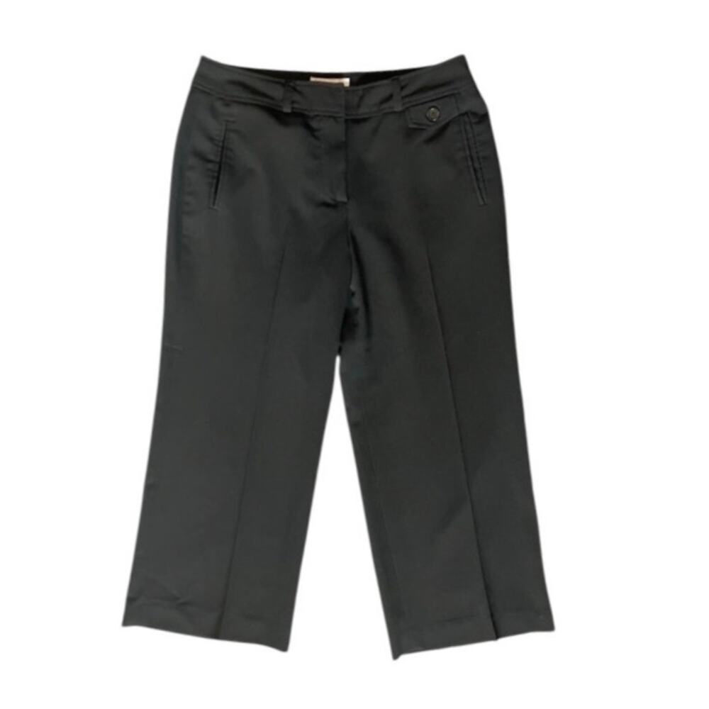 Dressbarn Women's Black Mid-Rise 21.5" Inseam Carpi Casual Career Pants SZ 4